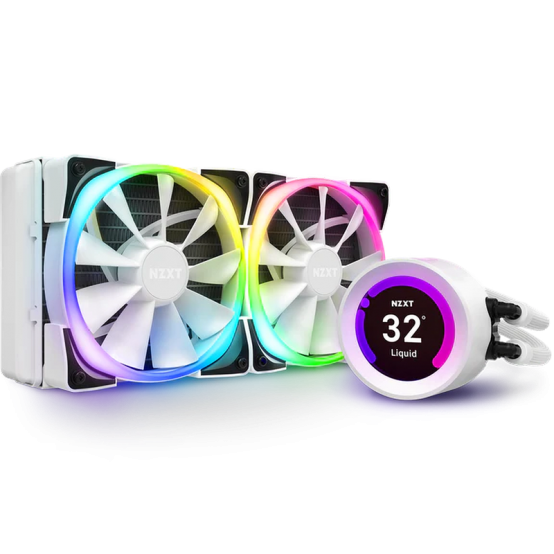 Cooler NZXT Kraken Z53 RGB, 240mm, ecran de 2.36 inch, alb RL-KRZ53-RW