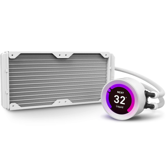 Cooler NZXT Kraken Z53 RGB, 240mm, ecran de 2.36 inch, alb RL-KRZ53-RW