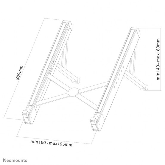Cooler Neomounts Foldable laptop stand NSLS010