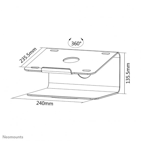 Cooler Neomounts Raised Laptop Stand Silver NSLS050