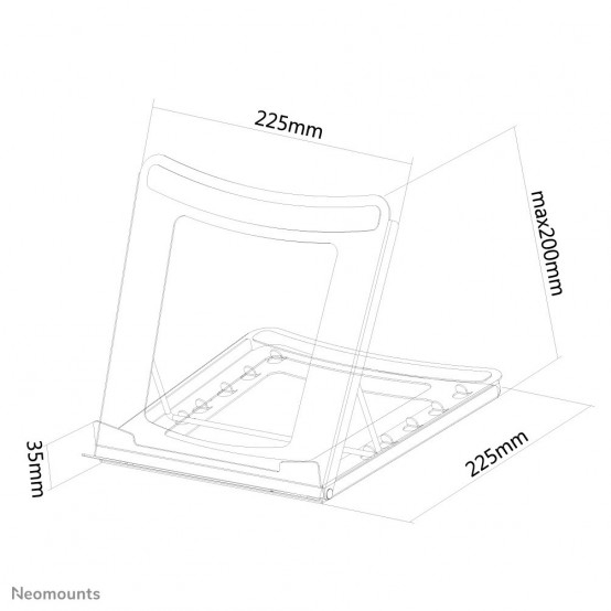 Cooler Neomounts Foldable Laptop Stand - Black NSLS075BLACK