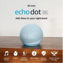 Boxe Amazon Echo Dot 5, Boxa cu ceas, Blue B09B8RVKGW