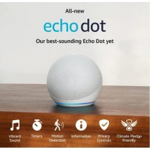 Boxe Amazon Echo Dot 5, Boxa cu ceas, Wh B09B95DTR4