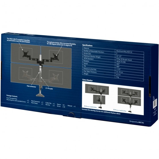 Suport Arctic Kit extensie 2 monitoare Z+2 Pro ARCTC_ZPLUS2PRO