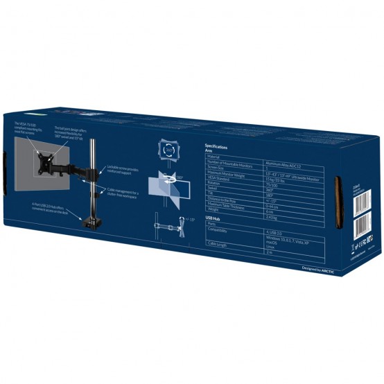 Suport Arctic Suport pentru un monitor Z1 (Gen 3) ARCTC_Z1GEN3BK