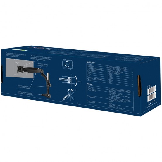 Suport Arctic Suport cu hub USB 3.0 pentru monitor Z1-3D (Gen 3) ARCTC_Z13DGEN3