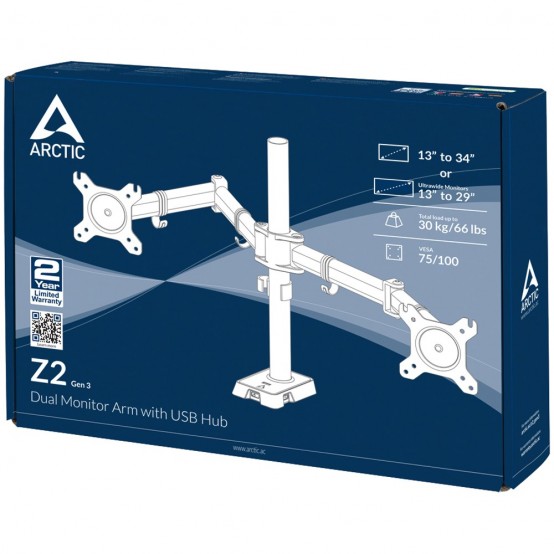 Suport Arctic Suport pentru doua monitoare Z2 (Gen 3) ARCTC_Z2GEN3BK
