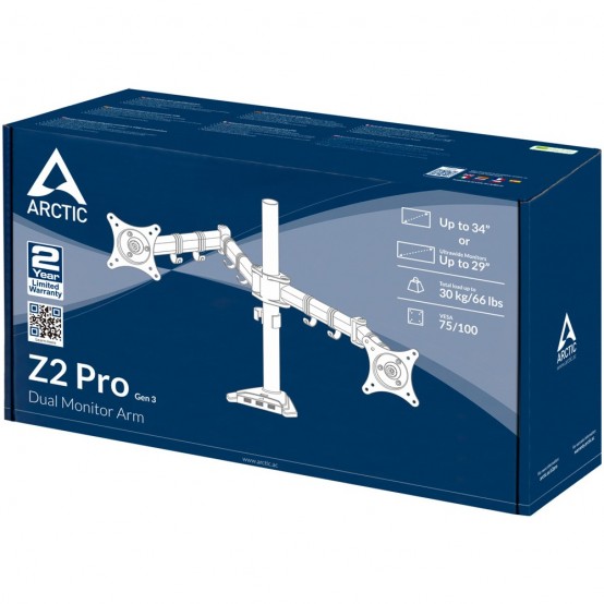 Suport Arctic Suport pentru doua monitoare Z2 Pro (Gen 3) ARCTC_Z2PROGEN3BK