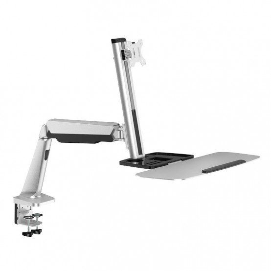 Suport LogiLink Sit-stand workstation monitor desk mount, 13–32" BP0040