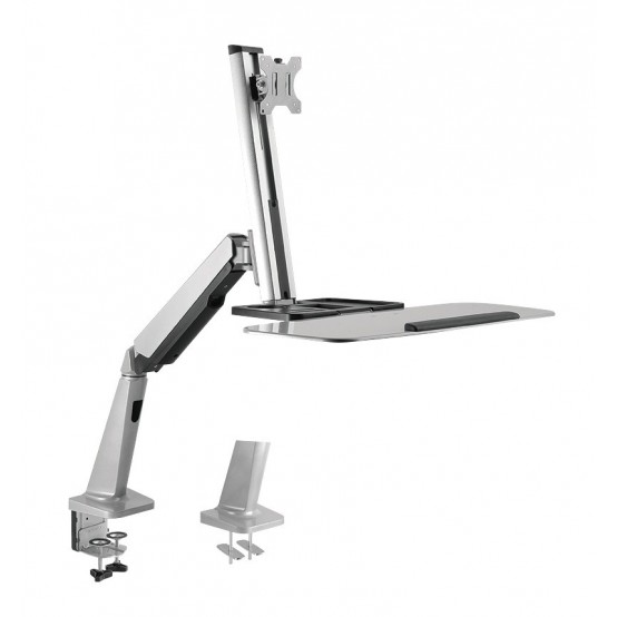 Suport LogiLink Sit-stand workstation monitor desk mount, 13–32" BP0040