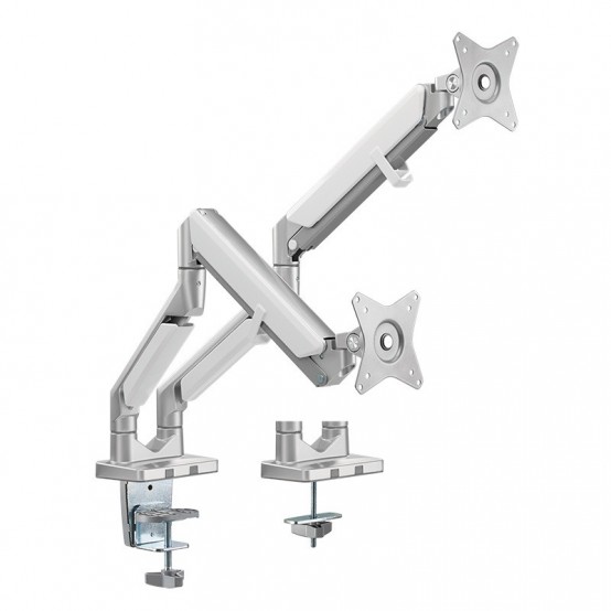 Suport LogiLink Dual monitor mount, 17–32", aluminum, curved screens BP0088