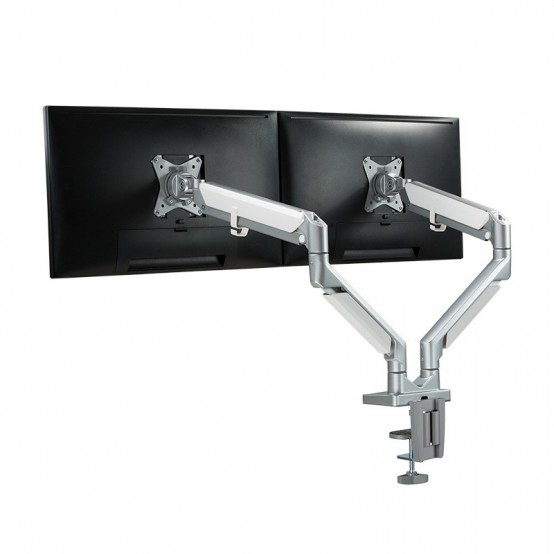 Suport LogiLink Dual monitor mount, 17–32", aluminum, curved screens BP0088