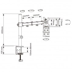 Suport Techly ICA-LCD503BK2