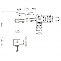 Suport Techly ICA-LCD503BK2