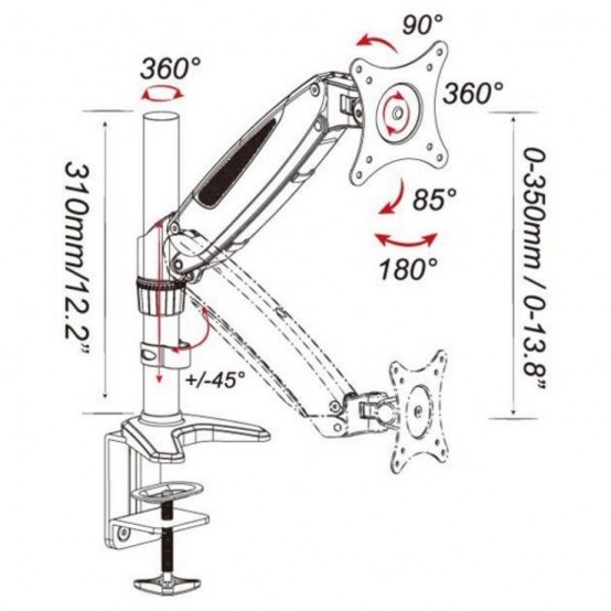 Suport Techly ICA-LCD111-BK