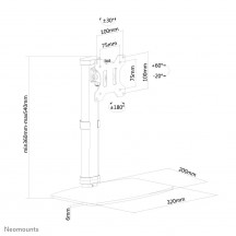 Suport Neomounts Monitor Desk Stand Tilt 10-30" FPMA-D890BLACK