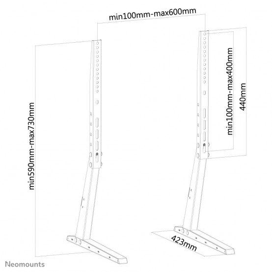 Suport Neomounts TV Desk Stand Tilt 37"-70" FPMA-D1240BLACK