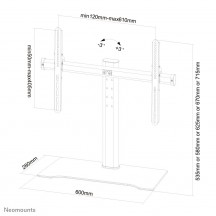 Suport Neomounts TV Desk Stand Tilt 32"-60" FPMA-D1250BLACK