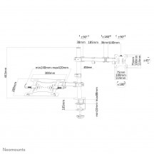 Suport Neomounts TV Desk Clamp FullMot 10"-32" FPMA-D550NOTEBOOK