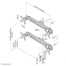 Suport Neomounts TV Desk Clamp FullM x4 19"-30" FPMA-D700D4