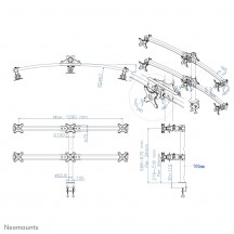 Suport Neomounts TV Desk Clamp FullM x6 19"-27" FPMA-D700D6