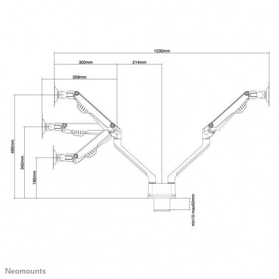 Suport Neomounts TV Desk Clamp Full Mot 10"-32" FPMA-D750DBLACK