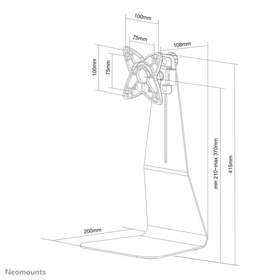 Suport Neomounts TV Desk Stand Full Mot 10"-27" FPMA-D850BLACK