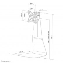 Suport Neomounts TV Desk Stand Full Mot 10"-27" FPMA-D850BLACK