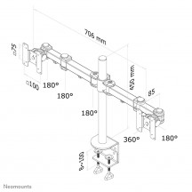 Suport Neomounts TV Desk Clamp Full Mot 10"-27" FPMA-D960D