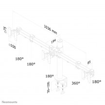 Suport Neomounts TV Desk Clamp Full Mot 10"-21" FPMA-D960D3