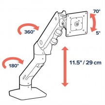 Suport Ergotron HX Desk Monitor Arm (white) 45-475-216