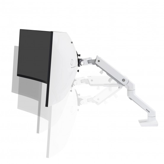 Suport Ergotron HX Desk Monitor Arm with HD Pivot (white) 45-647-216