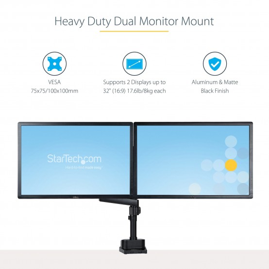 Suport StarTech.com Desk Mount Dual Monitor Arm - 32in VESA ARMDUALPIVOT