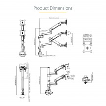 Suport StarTech.com Desk Mount Dual Monitor Arm - 32in VESA ARMDUALPIVOT