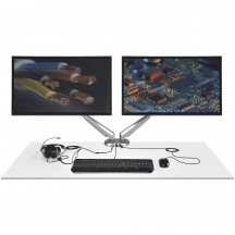 Suport StarTech.com Desk Mount Dual Monitor Arm w/ USB/Audio ARMSLIMDUOS