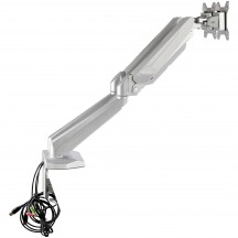 Suport StarTech.com Desk Mount Dual Monitor Arm w/ USB/Audio ARMSLIMDUOS