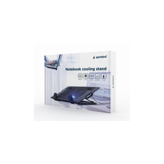 Cooler Gembird Notebook cooling stand with height adjustment NBS-1F17T-01