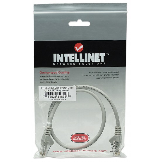 Cablu Intellinet Patch Cable UTP Cat.5E 0.5m 318228