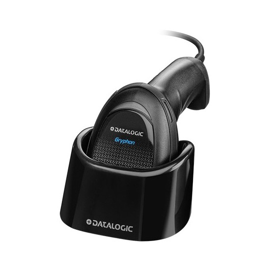 Scanner Datalogic Gryphon I GD4520, 2D Mpixel Imager, USB-only, Black (Includes Scanner and All in One Permanent Base) GD4520-B