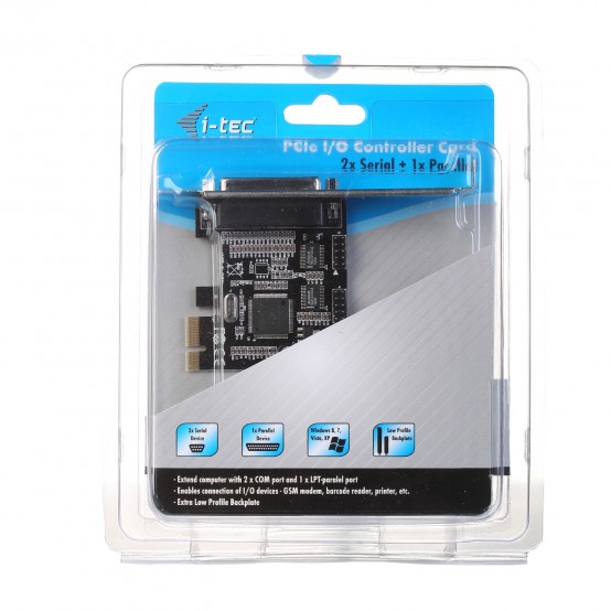 Adaptor iTec PCI-Express Card 2x Serial RS232 + 1x Parallel DB25 PCE2S1P