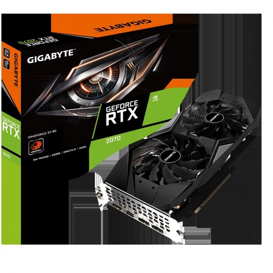 Placa video GigaByte GeForce RTX 2070 WINDFORCE 2X 8G GV-N2070WF2-8GD