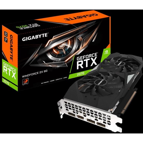 Placa video GigaByte GeForce RTX 2070 WINDFORCE 2X 8G GV-N2070WF2-8GD 2.0