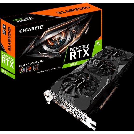 Placa video GigaByte GeForce RTX 2060 GAMING OC PRO 6G GV-N2060GAMINGOC PRO-6GD 2.0