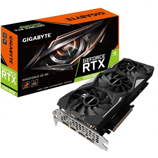 Placa video GigaByte GeForce RTX 2080 SUPER WINDFORCE OC 8G GV-N208SWF3OC-8GD