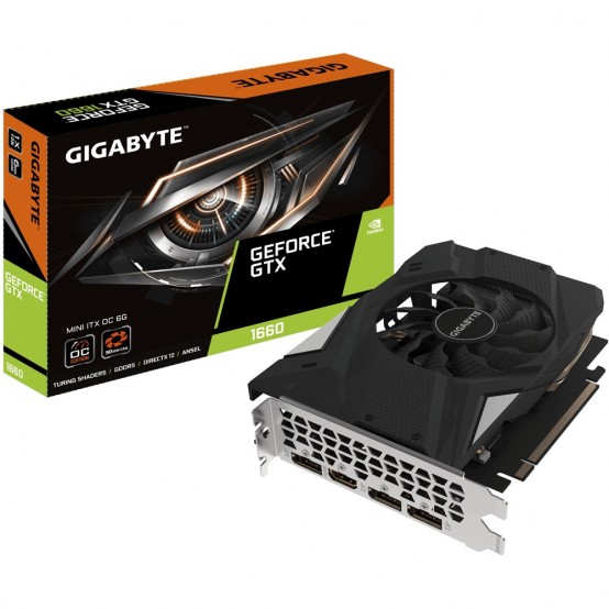 Placa video GigaByte GeForce GTX 1660 MINI ITX OC 6G GV-N1660IXOC-6GD