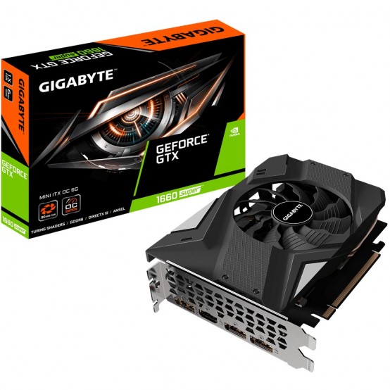 Placa video GigaByte GeForce GTX 1660 SUPER MINI ITX OC 6G GV-N166SIXOC-6GD