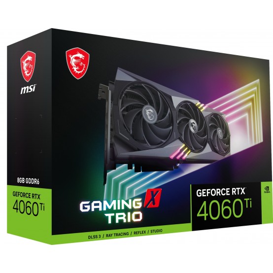 Placa video MSI GeForce RTX 4060 Ti GAMING X TRIO 8G V515-014R