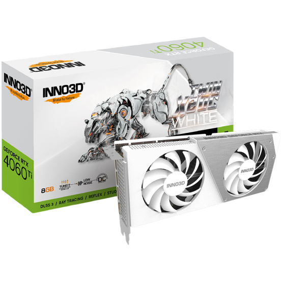 Placa video Inno3D GeForce RTX 4060 Ti 8GB TWIN X2 OC WHITE N406T2-08D6X-171153W