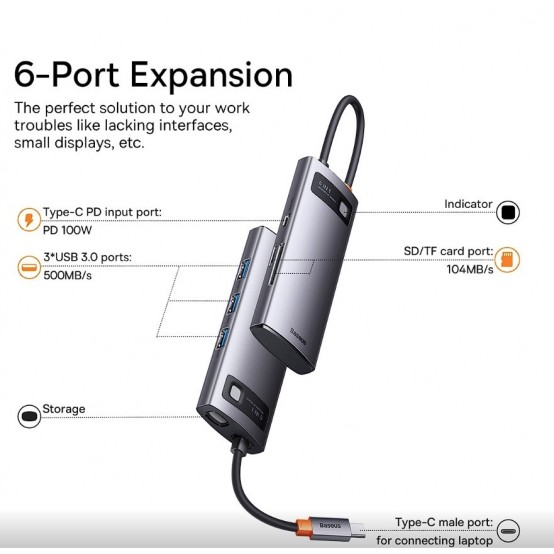 Docking Station Baseus  WKWG030213