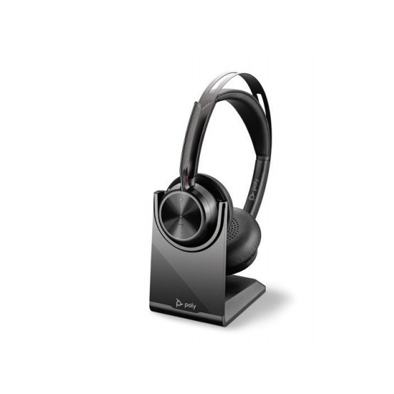 Casca Poly Plantronics Polycom Voyager Focus 2 UC, Microsoft, USB-A, Charge Stand 213727-02